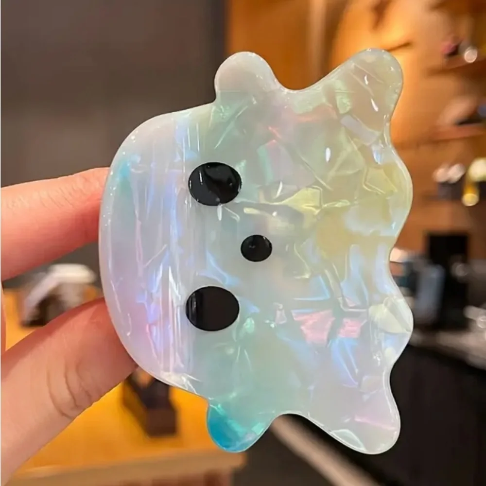 Iridescent Ghost Shaped Hair Clip